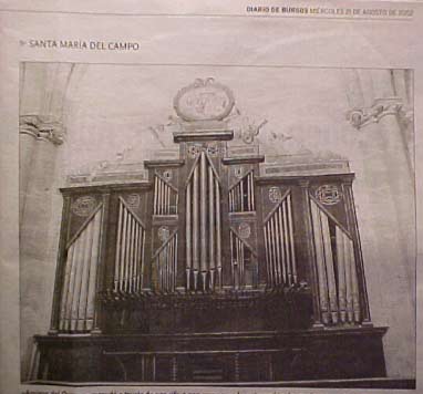 El �rgano de la iglesia de Santa Mar�a del Campo